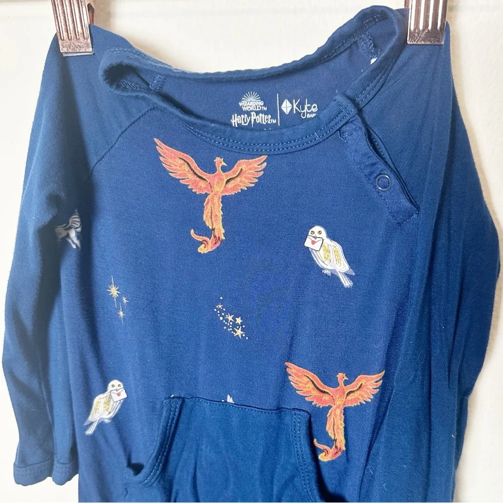 Kyte Baby x Harry Potter Footless Flight Romper Navy Blue 18-24 Months - Picture 2 of 5